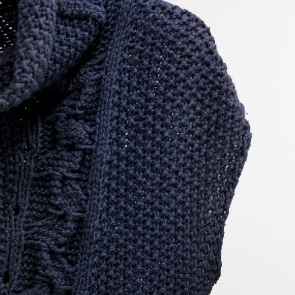 Sarah Pacini Blue Knit Wool Tunic - Picture 5 of 8